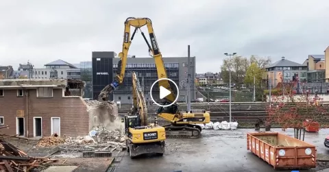 Hublet recycle les gravas d'un chantier de démolition à Namur